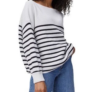 French Connection oversized chunky striped sweater XS